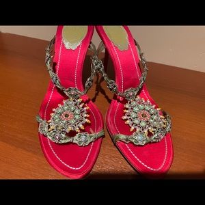 Rene Caovilla Embroidered Sandals